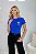 TSHIRT FEMININA ALGODÃO BRASIL BRASÃO / AZUL BIC - Imagem 3