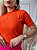 TSHIRT FEMININA ALGODÃO GOLA ALTA LARANJA - Imagem 1