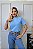 TSHIRT FEMININA ALGODÃO GOLA ALTA AZUL BEBE - Imagem 2