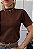 TSHIRT FEMININA ALGODÃO GOLA ALTA CHOCOLATE - Imagem 1