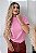 TSHIRT FEMININA ALGODÃO GOLA ALTA ROSA IORGUT - Imagem 1