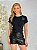 TSHIRT FEMININA ALGODÃO LAÇO STRASS / PRETA - Imagem 2