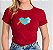 TSHIRT FEMININA ALGODÃO FÉ PEROLAS / VERMELHA - Imagem 1