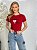 TSHIRT FEMININA ALGODÃO BORDADO SONHE ALTO / VERMELHA - Imagem 2