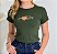 TSHIRT FEMININA ALGODÃO BORDADO INGLES / VERDE MILITAR - Imagem 1