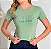 TSHIRT FEMININA ALGODÃO PLENA COM JESUS / VERDE MENTA - Imagem 1