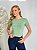 TSHIRT FEMININA ALGODÃO PLENA COM JESUS / VERDE MENTA - Imagem 2