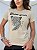 TSHIRT FEMININA ALGODÃO ONÇA COM STRASS / NUDE - Imagem 1