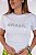 TSHIRT FEMININA ALGODÃO STRASS BRASIL PEQUENO / BRANCA - Imagem 1