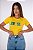 TSHIRT FEMININA ALGODÃO BRASIL APLICAÇÃO SEDA / AMARELA - Imagem 7