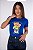 TSHIRT FEMININA ALGODÃO BRASIL URSO COM BOLSA / AZUL BIC - Imagem 2