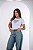 TSHIRT FEMININA ALGODÃO BRASIL CORAÇÃO STRASS / BRANCA - Imagem 2