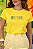 TSHIRT FEMININA ALGODÃO BRASIL STRASS GRANDE / AMARELO - Imagem 3
