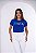 TSHIRT FEMININA ALGODÃO BRASIL APLICAÇÃO SEDA / AZUL BIC - Imagem 2
