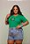 TSHIRT PLUS SIZE FEMININA BRASIL BANDEIRA BORDADO / VERDE BANDEIRA - Imagem 1