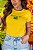 TSHIRT FEMININA ALGODÃO BRASIL BRAZILIAN GIRLS / AMARELA - Imagem 1