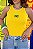 REGATA RIBANA MICRO CANELADA BRASIL BANDEIRINHA / AMARELA - Imagem 1