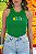 REGATA RIBANA MICRO CANELADA BRASIL BORDADA / VERDE BANDEIRA - Imagem 1