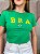 TSHIRT FEMININA ALGODÃO BRASIL BRA SILKSCREEN / VERDE BANDEIRA - Imagem 1