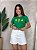 TSHIRT FEMININA ALGODÃO BRASIL BRA SILKSCREEN / VERDE BANDEIRA - Imagem 2