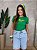 TSHIRT FEMININA ALGODÃO BRASIL BANDEIRA SILKSCREEN / VERDE BANDEIRA - Imagem 2