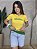 TSHIRT FEMININA ALGODÃO BRASIL SILKSCREEN / AMARELA - Imagem 2