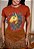 TSHIRT FEMININA ALGODÃO COUNTRY CAVALO FLORES / TERRA COTA - Imagem 1