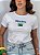 TSHIRT FEMININA ALGODÃO BORDADA BRASIL BANDEIRINHA / BRANCA - Imagem 1