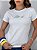 TSHIRT FEMININA ALGODÃO BORDADA BRASIL COLORIDO / BRANCA - Imagem 1
