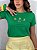 TSHIRT FEMININA ALGODÃO BORDADA BRASIL BRA BANDEIRINHA / VERDE BANDEIRA - Imagem 1