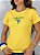 TSHIRT FEMININA ALGODÃO BORDADA BRASIL MAPA / AMARELA - Imagem 1