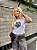 TSHIRT FEMININA ALGODÃO FLOR GRANDE PONTOS DE LUZ / BRANCA - Imagem 3