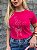 TSHIRT FEMININA ALGODÃO TULIPA STRASS / PINK - Imagem 1