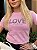 TSHIRT FEMININA ALGODÃO LOVE PONTOS DE LUZ / ROSA BEBE - Imagem 1