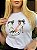 TSHIRT FEMININA ALGODÃO SAPATO PONTOS DE LUZ / BRANCA - Imagem 1
