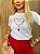 TSHIRT FEMININA ALGODÃO TERÇO GRATIDÃO / BRANCA - Imagem 1