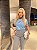 TSHIRT FEMININA ALGODÃO BORDADO RAMOS / AZUL BEBE - Imagem 2