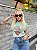 TSHIRT FEMININA ALGODÃO URSO / VERDE MENTA - Imagem 3