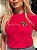 TSHIRT FEMININA ALGODÃO BORDADA CONFIE / PINK - Imagem 1