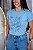 TSHIRT FEMININA ALGODÃO RAMOS COM PONTO DE LUZ / AZUL BEBE - Imagem 1