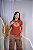 TSHIRT FEMININA ALGODÃO LEÃO COM STRASS / TERRA COTA - Imagem 2