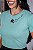 TSHIRT FEMININA ALGODÃO MARANATA LATERAL / VERDE AGUA BEBE - Imagem 1