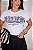 TSHIRT FEMININA ALGODÃO PARIS LENÇO / BRANCA - Imagem 1