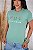 TSHIRT FEMININA ALGODÃO 3 FLORES / VERDE MENTA - Imagem 1