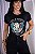 TSHIRT FEMININA ALGODÃO COUNTRY CABEÇA CACTOS FLOR / PRETA - Imagem 1