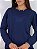 BLUSA MOLETOM COMFORT BORDADA BORBOLETA / AZUL MARINHO - Imagem 1