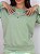BLUSA MOLETOM COMFORT BORDADO CORAÇÕES / VERDE MENTA - Imagem 1