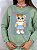 BLUSA MOLETOM COMFORT URSINHO LAÇO / VERDE MENTA - Imagem 1