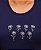 TSHIRT PLUS SIZE FEMININA BORDADA FLORZINHAS / AZUL MARINHO - Imagem 2