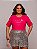 TSHIRT PLUS SIZE FEMININA BORDADA LIVRES PRA VIVER O PROPOSITO / PINK - Imagem 1